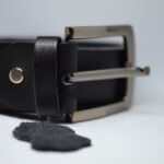 Plain Leather Belt – Black - Image 4