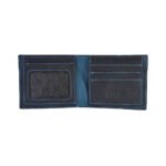 Pull-up Leather Wallet CH19 – Black/Teal - Image 2