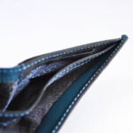 Pull-up Leather Wallet CH19 – Black/Teal - Image 5