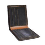 Pull-up Leather Wallet CH19 – Black/Tan - Image 5