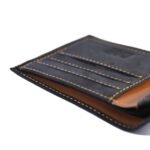 Pull-up Leather Wallet CH19 – Black/Tan - Image 4
