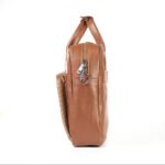 Sleek Laptop Bag – Tan - Image 3